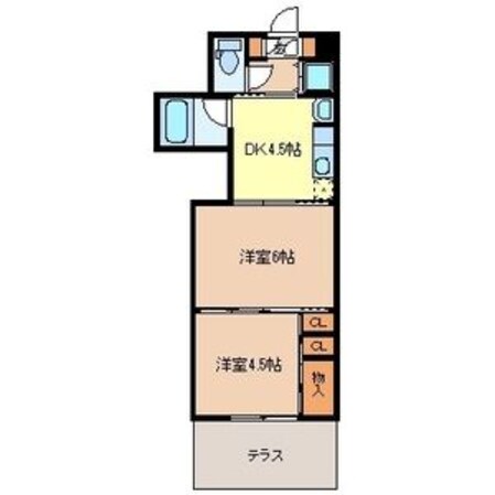 連坊駅 徒歩1分 1階の物件間取画像